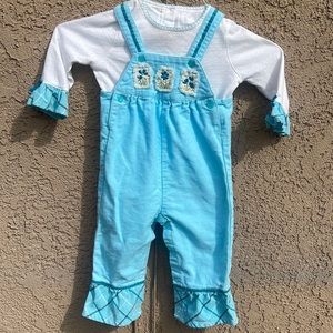 Vintage Sesame Street Overalls & Shirt Sz 18M velvet